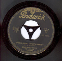Louis Armstrong : Swing Low Sweet Chariot (7", Single, RE)