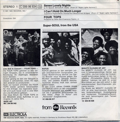 Four Tops : Seven Lonely Nights (7", Single)