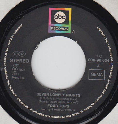 Four Tops : Seven Lonely Nights (7", Single)