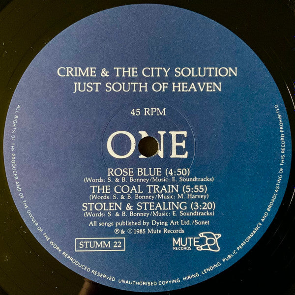 Crime + The City Solution* : Just South Of Heaven (LP, MiniAlbum)