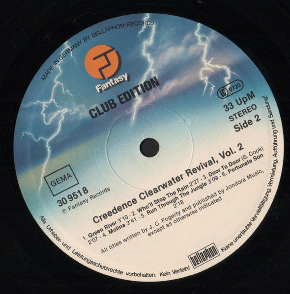 Creedence Clearwater Revival : Creedence Clearwater Revival, Vol. 2  (LP, Comp, Club)