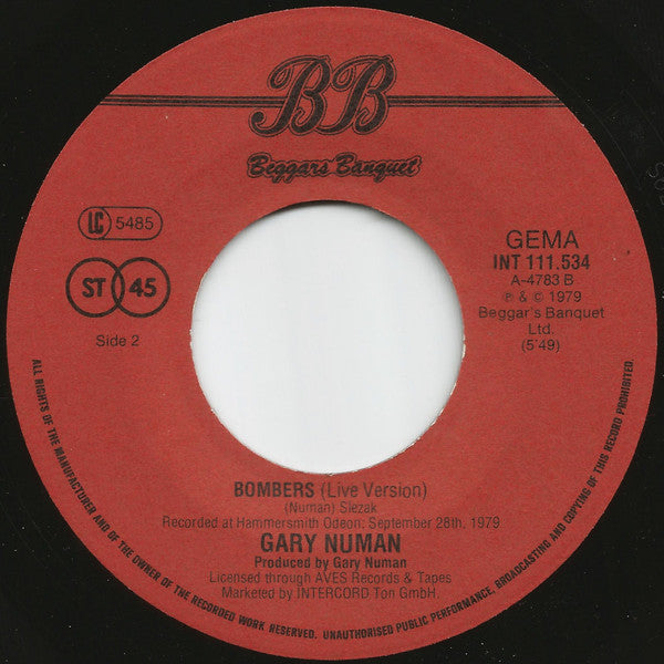 Gary Numan : Complex (7", Single)