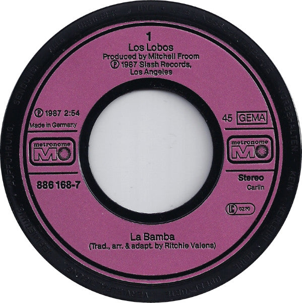 Los Lobos : La Bamba (7", Single)