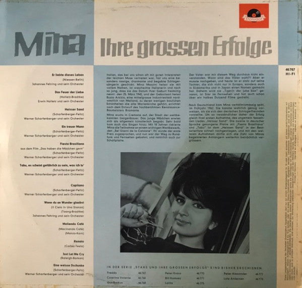 Mina (3) : Ihre Grossen Erfolge (LP, Comp, Mono)