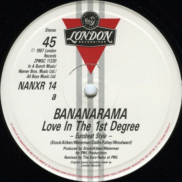 Bananarama : Love In The First Degree (12", Single)