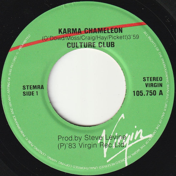 Culture Club : Karma Chameleon (7", Single)