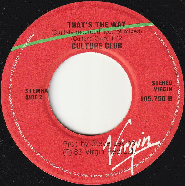Culture Club : Karma Chameleon (7", Single)