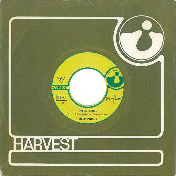 Deep Purple : Speed King (7", Single, Mono)