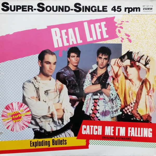 Real Life : Catch Me I'm Falling (12", Single, Pin)