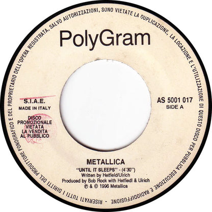 Metallica / Mark Knopfler : Until It Sleeps / Cannibals (7", Jukebox, Promo)