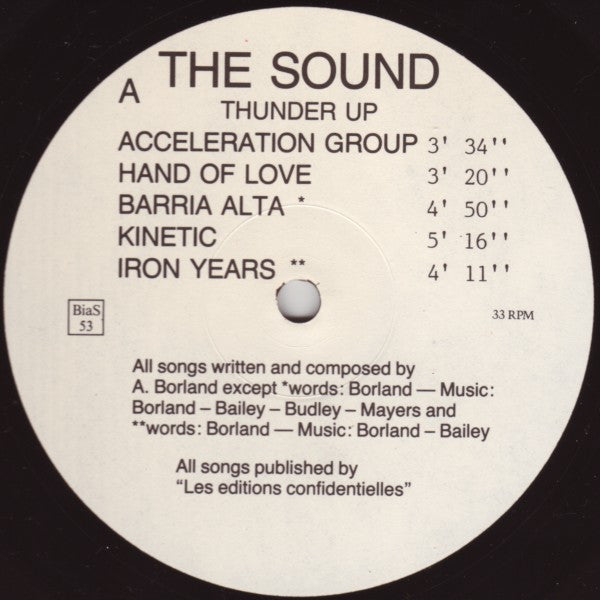 The Sound (2) : Thunder Up (LP, Album)