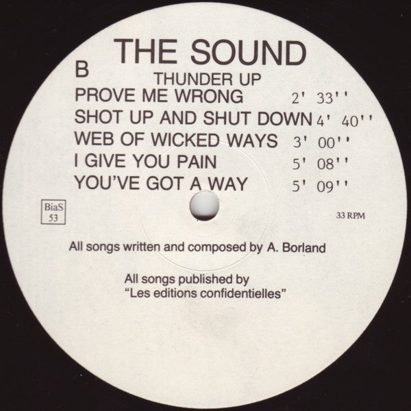 The Sound (2) : Thunder Up (LP, Album)