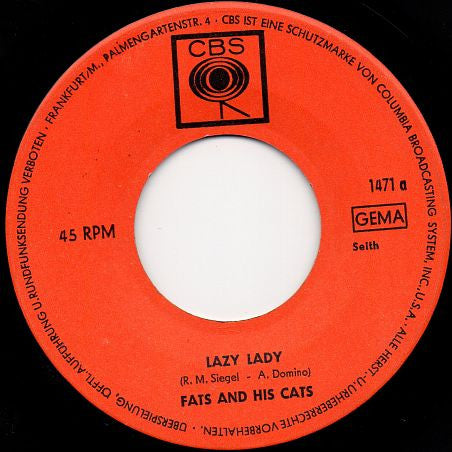 Fats And His Cats : Lazy Lady (7", Single)