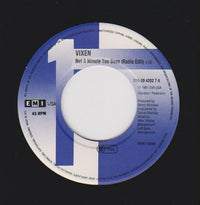 Vixen (2) : Not A Minute Too Soon (7", Single)