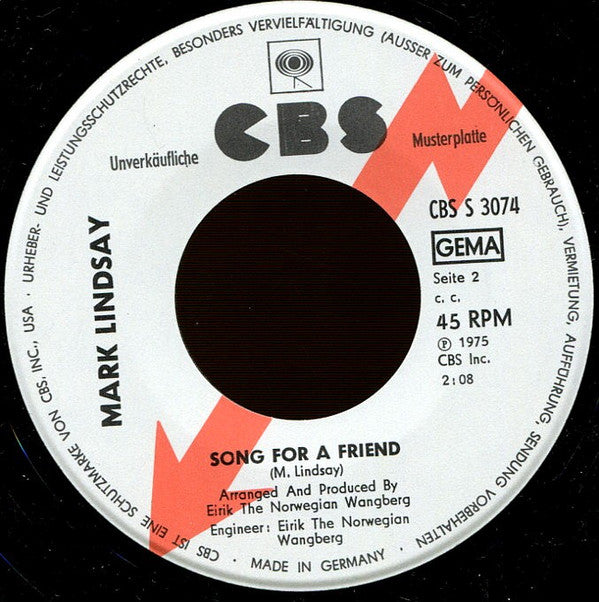 Mark Lindsay : Mamacita (7", Promo)