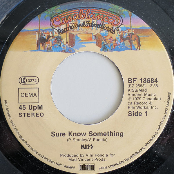 Kiss : Sure Know Something (7", Single)