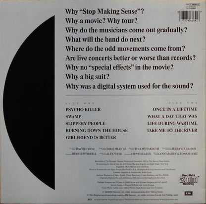 Talking Heads : Stop Making Sense (LP, Album, RE)