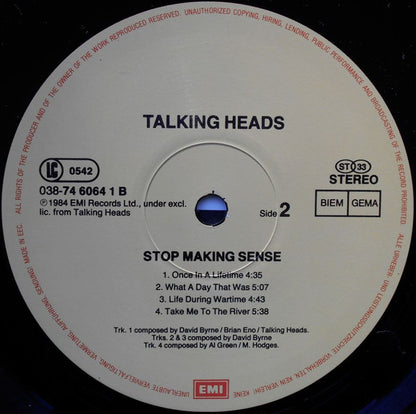 Talking Heads : Stop Making Sense (LP, Album, RE)
