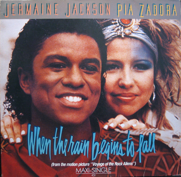 Jermaine Jackson & Pia Zadora : When The Rain Begins To Fall (12", Maxi, M/Print)
