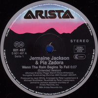 Jermaine Jackson & Pia Zadora : When The Rain Begins To Fall (12", Maxi, M/Print)