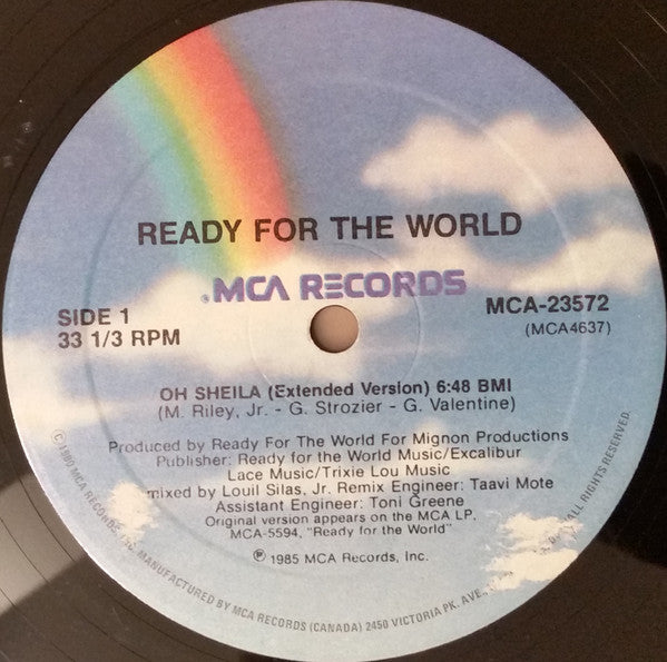 Ready For The World : Oh Sheila (12", Single, Cin)