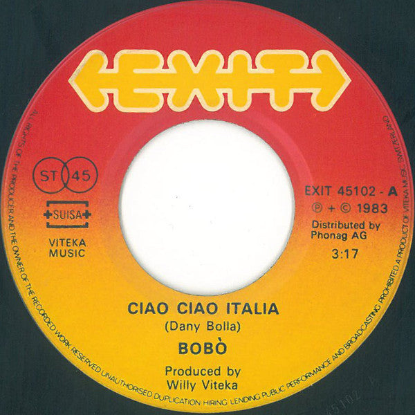 Bobò : Ciao Ciao Italia  (7")
