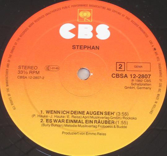 Stephan (3) : Wir Wollen Tanzen Gehn (12", MiniAlbum)