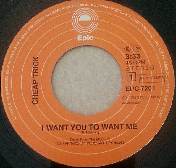 Cheap Trick : I Want You To Want Me (7", Single)