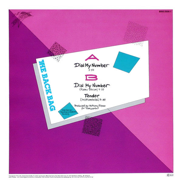 The Back Bag : Dial My Number (12", Maxi)