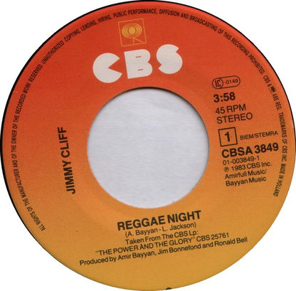Jimmy Cliff : Reggae Night (7", Single)