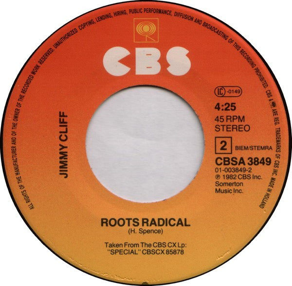 Jimmy Cliff : Reggae Night (7", Single)