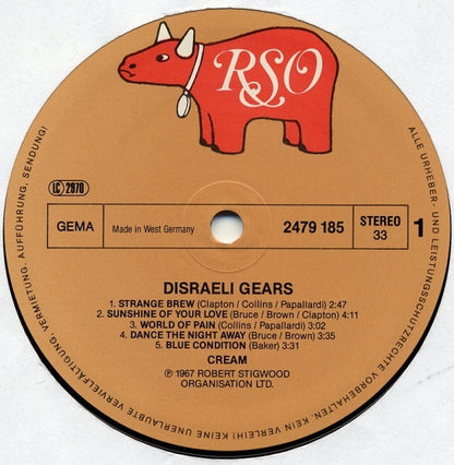 Cream (2) : Disraeli Gears (LP, Album, RE)