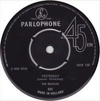 The Beatles : Dizzy Miss Lizzy / Yesterday (7", Single)