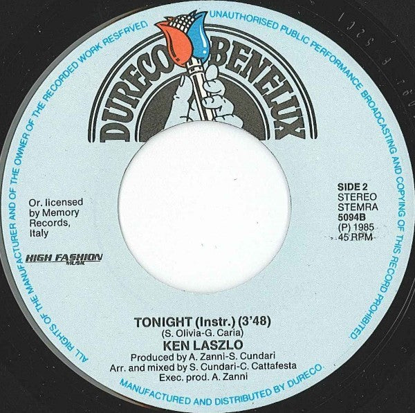 Ken Laszlo : Tonight (7", Single)