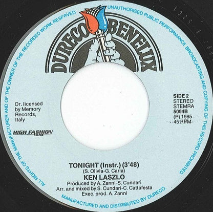 Ken Laszlo : Tonight (7", Single)