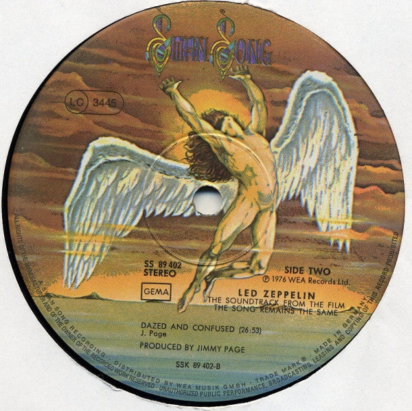 Led Zeppelin : The Soundtrack From The Film The Song Remains The Same (2xLP, Album)