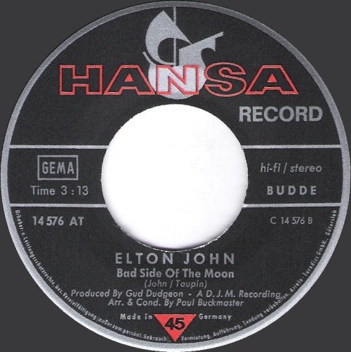 Elton John : Border Song (7", Single)
