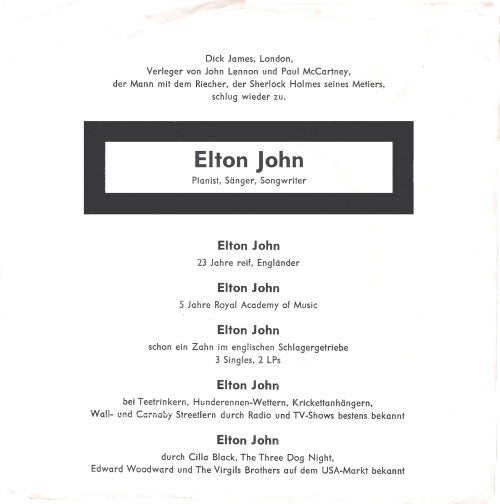 Elton John : Border Song (7", Single)