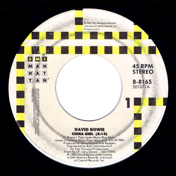 David Bowie : China Girl (7", Single, RE)