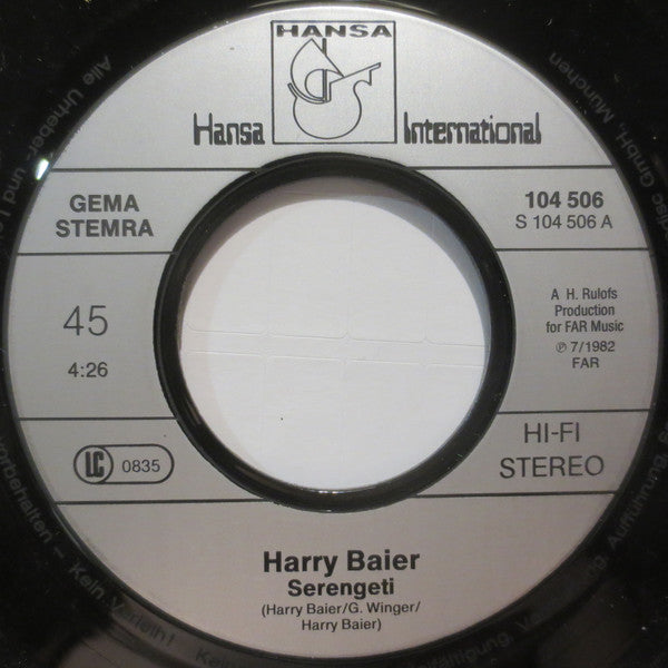 Harry Baier* : Serengeti (7", Single)