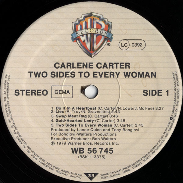 Carlene Carter : Two Sides To Every Woman (LP, Album)