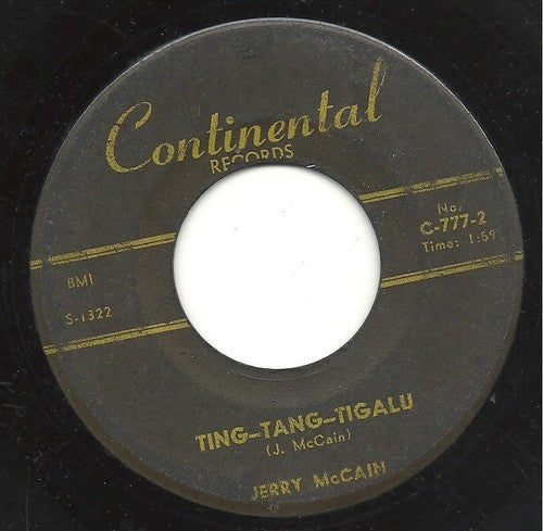 Jerry McCain : Love Me Right / Ting-Tang-Tigalu (7")