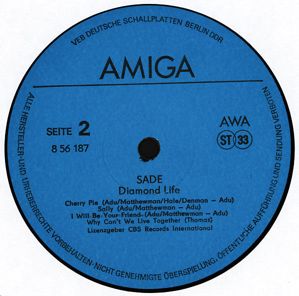 Sade : Diamond Life (LP, Album, RE)