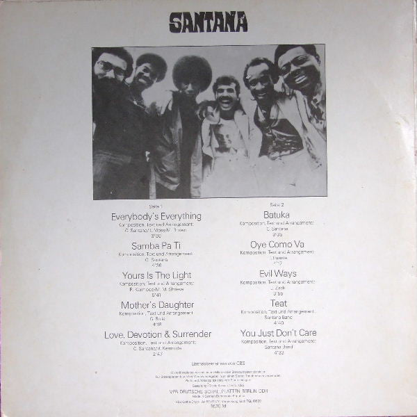 Santana : Santana (LP, Comp, Red)