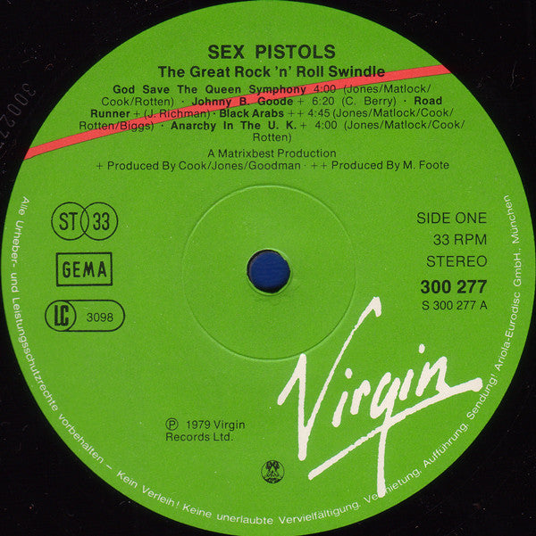 Sex Pistols : The Great Rock 'N' Roll Swindle (2xLP, Album)