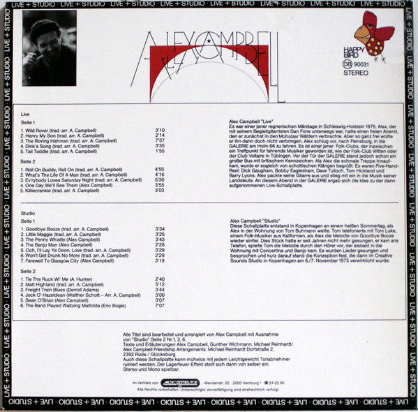 Alex Campbell (2) : Live + Studio (2xLP)