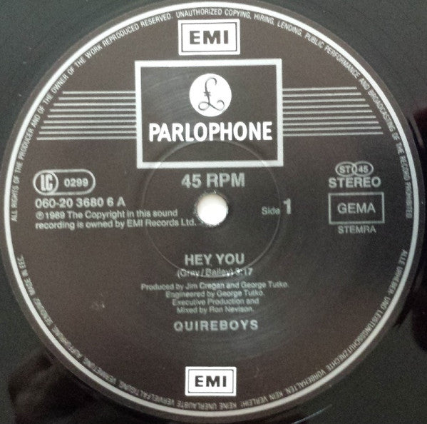 The Quireboys : Hey You (12", Single)