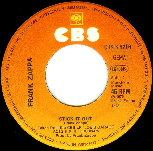 Frank Zappa : Bobby Brown (7", Single)