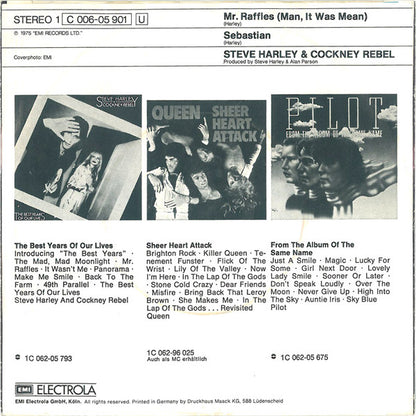 Steve Harley & Cockney Rebel : Mr. Raffles / Sebastian (7", Single)