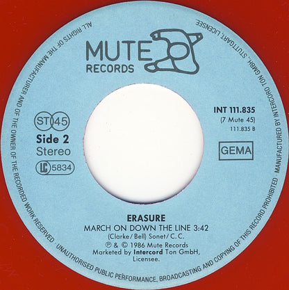 Erasure : Oh L'Amour (7", Single, Red)